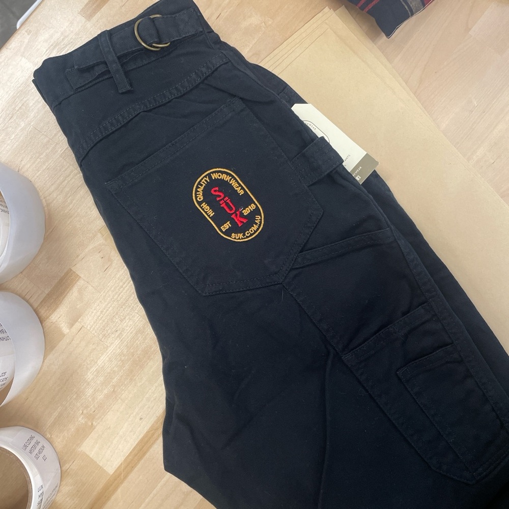 SÜK Workwear Black 2way Pants NWT